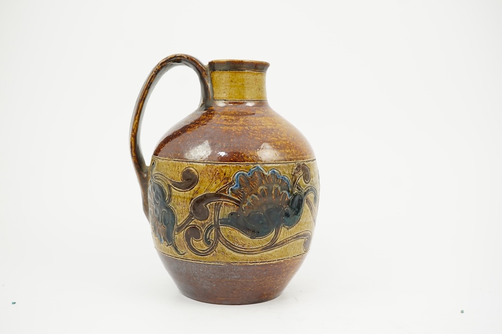 Robert Wallace Martin for Martin Brothers: A salt-glazed stoneware jug